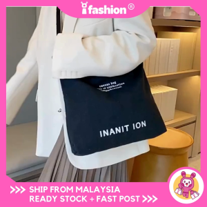 iFASHION 2255 Women Sling Large-Capacity One-Shoulder Canvas Tote Bag Beg Tangan Kapasiti Besar
