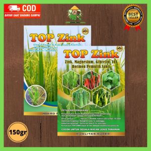 Pupuk TOP ZINK 150gram Terbaik - Obat Padi Asam Asaman & Memperbanyak Anakan Padi