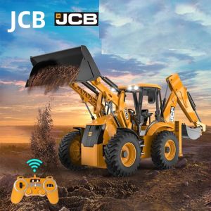 Xe Xúc Đào Điều Khiển Từ Xa Double E E589 2.4G 6 Kênh Đồ Chơi Xe Xúc Điện Cho Bé Trai Quà Tặng Trẻ Em - Xe Kéo 6 Kênh