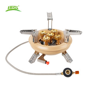 BRS | BRS 16000WCamping Gas Burner Mini Camp Stove Portable 5-Core Strong Power Gas Stoves Tourist Picnic Furnace BRS-201 For Camping