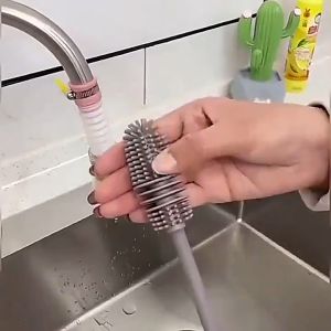 KS-LONG HANDLE SILICONE BOTTLE BRUSH: A DURABLE CLEANING TOOL