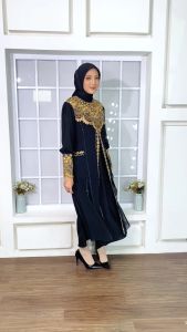 Abiyyuco TA9026 | Gamis Abaya Turkey Terbaru 2023 Turki Hitam Elegan Pakaian Umrah Putih Turky Warna Warni Mewah