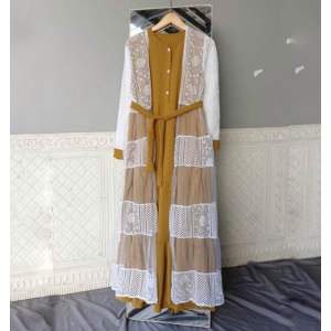 Gamis Dewisan Dress Crinkle Outer Burkat - Gamis 2 in 1