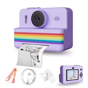 2.8 Inch Large Screen Instant Print Camera HD Digital Video Camera for Kids Outdoor Zero Ink Portable Print Toy Camera