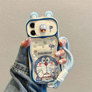 CrashStar Cute Ear Cartoon Quicksand Silicone Soft Phone Case With Slide Camera Protection With Lanyard For iPhone 16 15 Pro Max Plus 14 13 12 Pro Max 11 Fashion Phone Casing Cover Shell With Full Cover Lens Camera Protection Hot Sale
