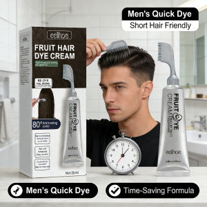 EELHOE | Fruit Hair Dye Cream Quick Coloring Enhance Hair Shine Nourishing Promote Hair Growth Moisturizing Black Hair Hairdressing Cream