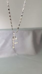 Y902[COD✔]Kalung Wanita Titanium Lapis Perak 18k Model Inisial Nama / LIontin Huruf