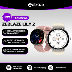 New 2025 Zeblaze LILY 2 Voice Calling Female Smartwatch Double Strap 1.2" HD AMOLED Display Health Monitoring Sports Smart Watch
