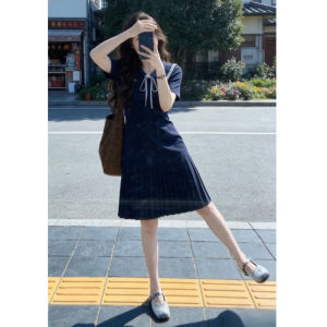 BIFEIMENG | Korean Style School Uniform Small Size Women Summer Dress Short