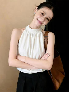XUSHAN | French Off-Shoulder Neck Tie Chiffon Shirt