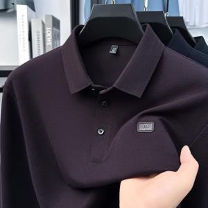 Áo Thun Tay Dài Thường Ngày Đa Năng Cho Nam Trung Niên Thương Hiệu Playboy Mùa Thu 2025 Áo Sơ Mi Polo Cổ Polo Thoáng Khí