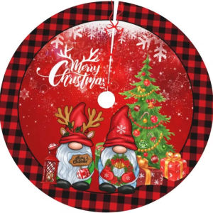 VIKAMA Truyền Nhiệt Kỹ Thuật Số Váy Cây Thông Giáng Sinh Thảm Polyester Tròn Phong Cách Hiện Đại Trang Trí Ngày Lễ Cho Phòng Khách Phòng Ngủ