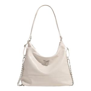 CasperKeanu Ladies Large Capacity Lazy Style Tote Bag Double Shoulder Single Shoulder Commuter Bag Soft PU Leather Backpack