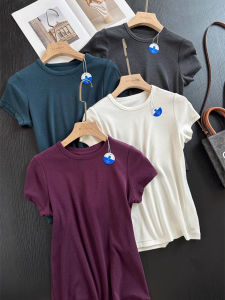 Cashmere Base Shirt Slim Fit Unconstrained Basic Short Sleeve T-Shirt Summer New Soft Skin-friendly Anti-aging Fashionable Top