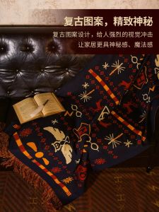 Warm Knitted Blanket Harry Potter Collaboration Couch Cover Shawl Retro Design Cozy Gift Ideal for Fans of Animated Cartoons