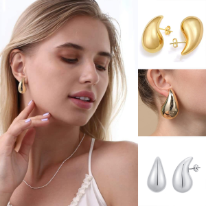 หยดน้ำง่าย ต่างหูแฟชั่นอเนกประสงค์ต่างหู  วินเทจ ต่างหูขนาดกะทัดรัด