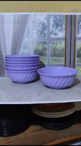 6 Pcs Mangkok Melamin Model ulir - Mangkok warna Ungu - mangkok ramen mangkok bakso - mangkok saji serbaguna terlaris
