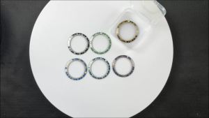 Sloping 38mm* 30.5mm Ceramic Bezel for GMT Diving Watch Insert Fits for 40mm Mens Watch Case Bezel Replacement Insert accessory