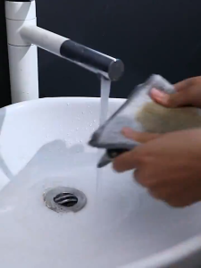 ONE-C395 Kain Lap Piring 30X30 Anti Minyak Bahan Coral Fleece / Kain Lap Dapur Microfiber Serap Air