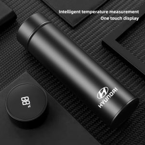 Hyundai | 500ML Car Vacuum Cup Thermos Flask 304 Stainless Steel Kettle For Hyundai IONIQ Sonata Elantra Grandeur i20 i10 SantaFe i30