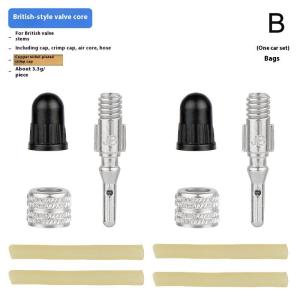 New 1/2Pcs Inserts For Valve Copper Nuts Zinc Alloy Bicycle Tube Nozzle Core Replacement With Extra Hose Inflatable ChuckAcc