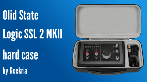 Geekria Audio Interface Carrying Case Hard Shell Travel Bag Compatible with Solid State Logic SSL 2 MKII/SSL 2 Plus MKII (Dark Gray)