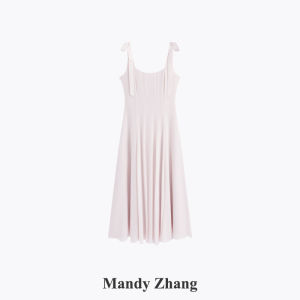 French Romantic Bow Collar Pink Dress