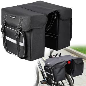 25L Double Side Bike Bag Bicycle Pannier Bag Bike Rear Seat Bag Outdoor Travel Cycling Luggage Carrier Pack MTB Road Bike Trunk