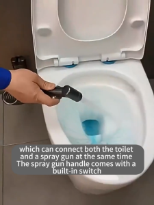 Three-speed adjustable Toilet Spray Gun set with 3-meter hose tool-free installation and dual-control angle valve