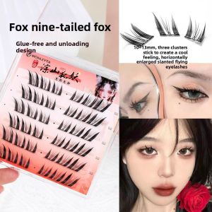 MONLEYTA | Natural Looking Thick Fake Eyelashes For Women European And American Style Comic Book Downward Flying Fox Clustered Eyelashes