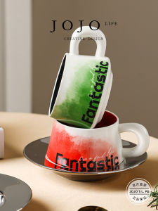 Creative Ceramic Coffee Cup JOJOS L. PD Suburb High Aesthetic Value Festive Souvenir Gift Retro Chinese Style Non-Handmade
