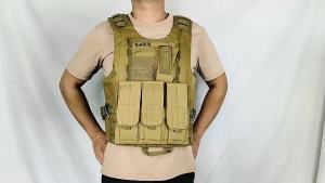 2025 Áo bảo vệ thể thao ngoài trời cho người đam mê quân đội  CS Áo vest chiến thuật lưỡng cư với túi đựng ba tạp chí áo vest trọng lượng chiến đấu