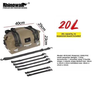 RHINOWALK | Fully Waterproof Motorcycle Rear Seat Bag