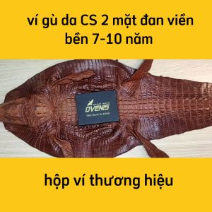 [FREE SHIP] Ví Da Cá Sấu 2 Mặt Đan Viền [GÙ CÁ SẤU ĐẸP NỔI BẬT]