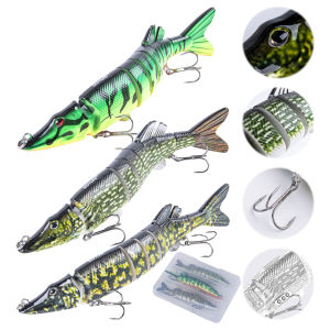 goture | Goture Multi Jointed Swimbait Sinking Wobblers Bass Fishing Lure 12cm 20cm Crankbaits Trout Trolling Artificial Hard Bait Tackle