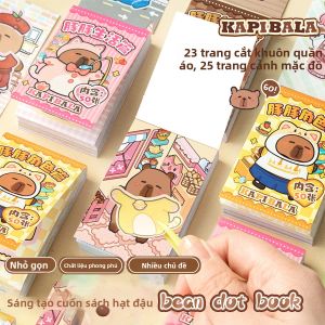 Bộ 50 Miếng Dán Hoạt Hình Capybara Dễ Thương Kawaii Trang Trí Mini Văn Phòng Phẩm Tiện Dụng Cho Trẻ Em Giấy Tổng Hợp Phong Cách Hàn Quốc