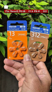 Vỉ 6 viên pin trợ thính Maxell 1.45V PR48-13 or PR41-312 - Made in Germany