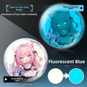 Custom Night Glow Badge 58mm