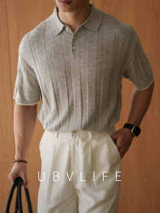 UBV | Knitted Polo Style Cool Feeling Men T-Shirt