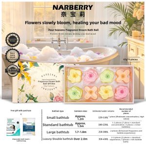 NARBERRY | Adult Essential Oil Rose Petals Milk Bath Bomb