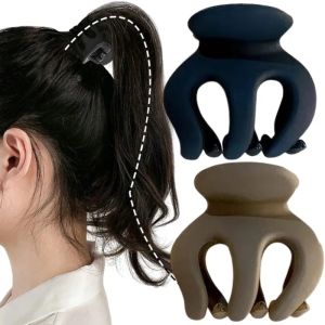 3Pcs Korean Fashion Hight Ponytail Hair Claw Clip Acrylic Small Hair Claws Women Girls Shark Clips Headwear Barrette Hair Accessories
