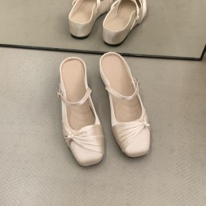 Height-Increasing French Bow Satin Slipper