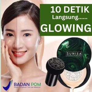 SUNISA mushroom head bedak glowing CC Cream anti air original asli korea - bb cream Pondesen Fondation Pondation  Foundation glowing tahan air - Sunisa cushion 0riginal BPOM
