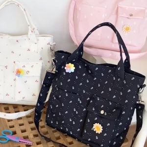 Mismi Sally Bag Tas Selempang Wanita Flower Korean Sling Bag Stylish Tote Bag Perempuan Trendy - 36X