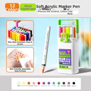 deli | Smooth and Continuous Soft Drawing Refill Type Markers 48 Pieces Set