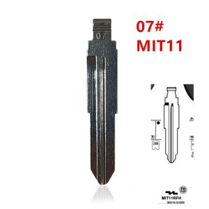 10 Cái 07 # Lưỡi Khóa KD Cho Mitsubishi MIT11 MIT11R Kim Loại Chưa Cắt Dạng Lưỡi Chìa Khóa Gập Tương Thích Với Keydiy VVDI JMD