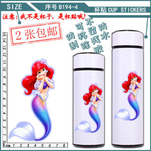 Princess Ariel Cartoon Stickers for Glass Cup Bottle Scratch Cover Label DIY Laptop Skin Notebook Decal