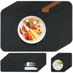 24 Chiếc Cảm Thấy Coaster Placemats Chịu Nhiệt Hình Chữ Nhật Bộ Đồ Ăn Thảm Phong Cách Cổ Điển Cho Nhà Bếp Nhà Hàng Tiệc Ăn