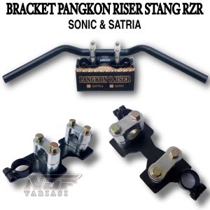 STANG RZR BRACKET DUDUKAN STANG RAISER SONIC 150R & SATRIA FU SATU SET SETANG STIR MOTOR BRAKET BREKET DUDUKAN RISER MODIF ROADRACE BALAP