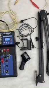 Combo Livestream-Thu âm Mixer F7 có Bluetooth và Mic thu âm 48V Chính hãng K320tặng đủ Phụ Kiện